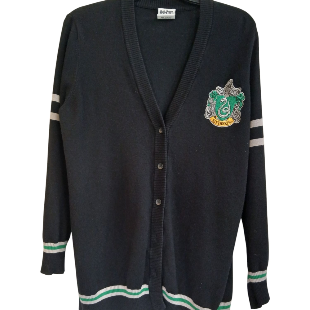 Women's Harry Potter Cardigan with Slytherin Crest Size 18